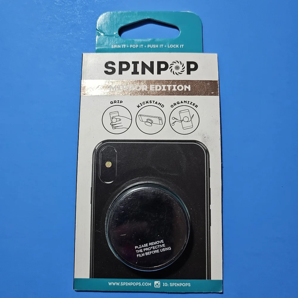 SpinPop: Pop-Up Phone Holder & Stand - TINTED MIRROR